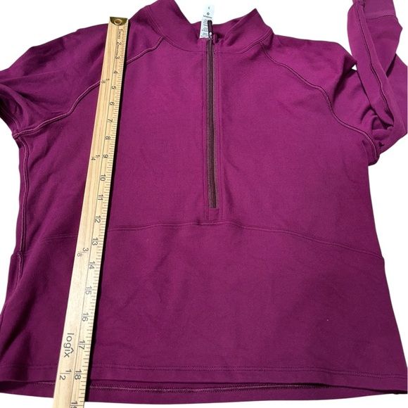 Lululemon It’s Rulu Cropped Half Zip Top in Plum Purple, Size 6 - Picture 6 of 8
